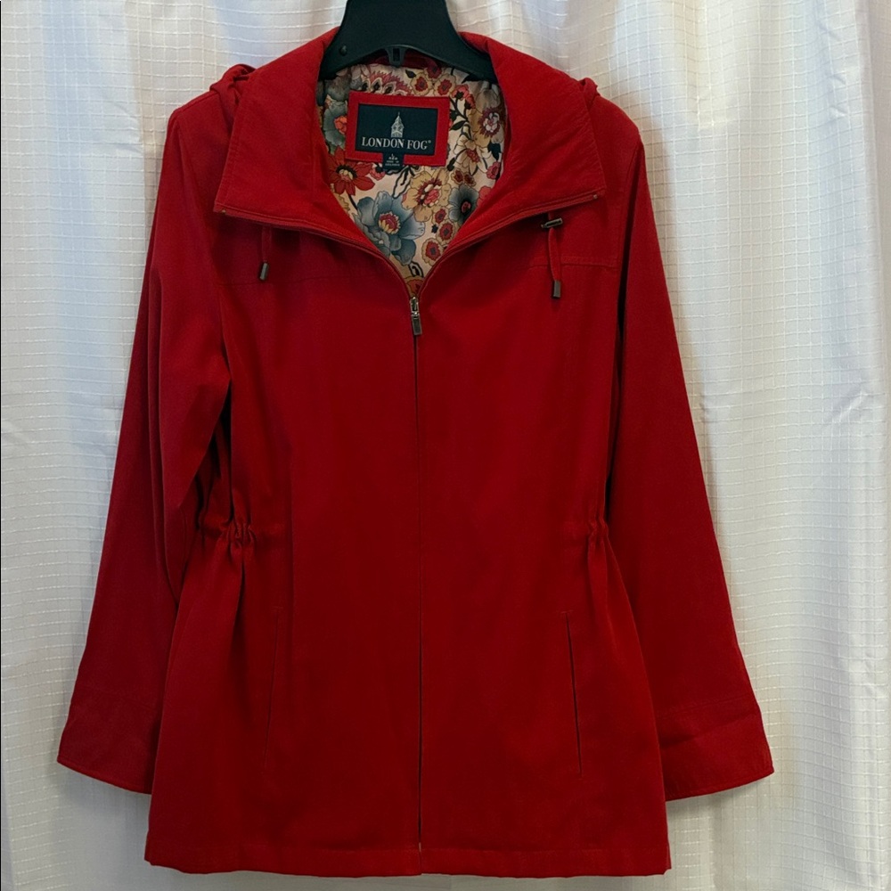 London Fog Women's Vibrant Red Utility Jacket